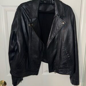 Able Women's black Leather Maha Jacket